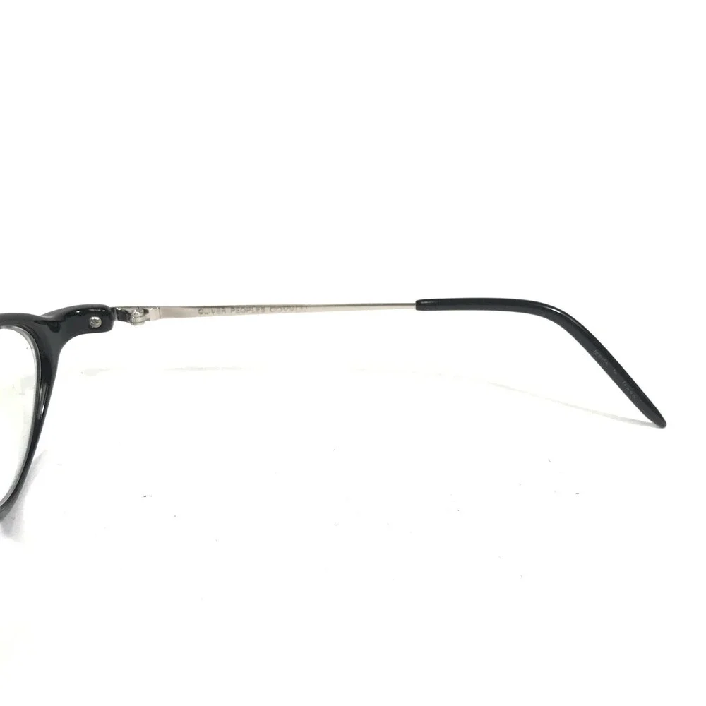 Oliver Peoples OP-543 BK Eyeglasses Frames Black Silver Round Full Rim 45-16-120